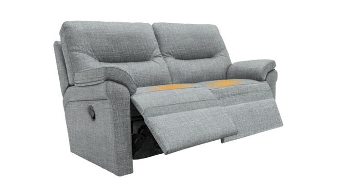 G Plan Seattle Heated 2 Seater Manual Recliner Beach Duck Egg